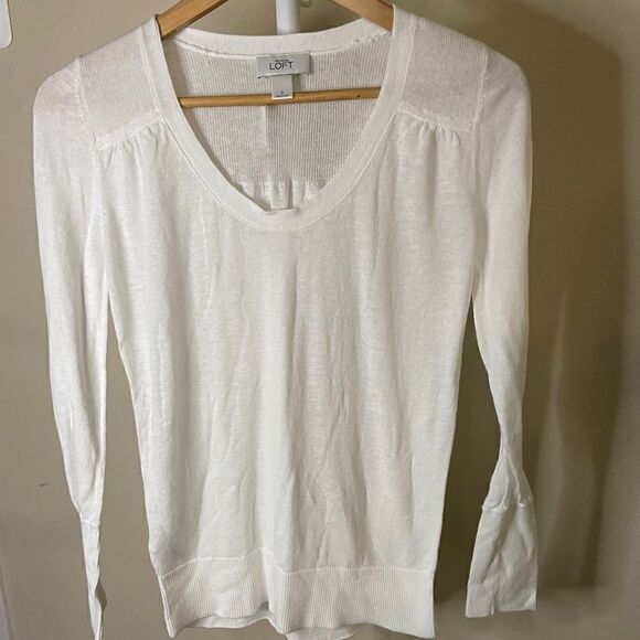 Ann Taylor LOFT Linen Blend Lightweight Sweater, Size Small - Picture 1 of 3